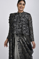 Half And Half Organza And Tissue Saree Blouse Set_DSC3003