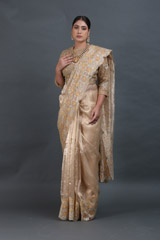 Inlay Flower Tissue SareeIMG_5768