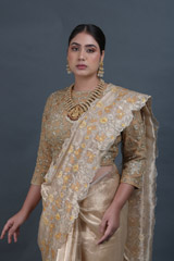 Inlay Flower Tissue SareeIMG_5774