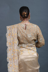 Inlay Flower Tissue SareeIMG_5786