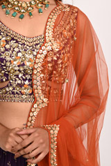 Purple Foil Print LehengaDSC_3368