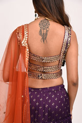 Purple Foil Print LehengaDSC_3388