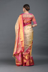 Beige Saree with Pink BorderIMG_6211
