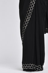 Black Georgette Saree Blouse Set_DSC3239