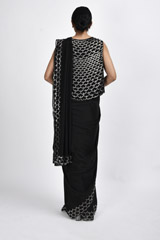 Black Georgette Saree Blouse Set_DSC3259