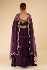 Foil Printed Off-Shoulder LehengaDSC06044