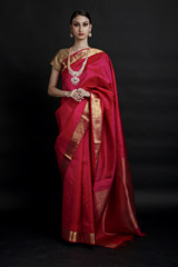 Fuschia Pink Zari Saree2390_video