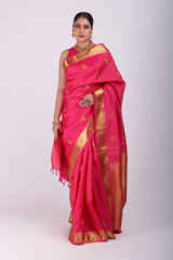 Fuschia Pink Zari SareeIMG_9545