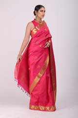 Fuschia Pink Zari SareeIMG_9556