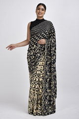 Butterfly Print Saree Blouse Set