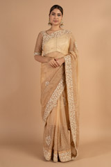Biege Saree and Blouse SetDSC00912