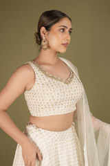 Gold Foil Printed LehengaDSC02327