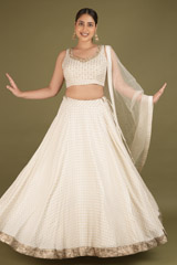 Gold Foil Printed LehengaDSC02332