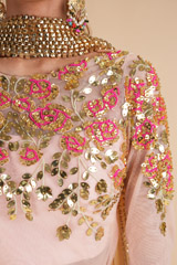 Blush Net Lehenga with MirrorDSC00548