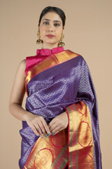 Purple Saree with Red BorderDSC09889