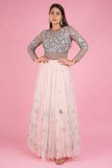 Blush Net LehengaDSC05693