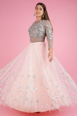 Blush Net LehengaDSC05695