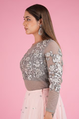 Blush Net LehengaDSC05698