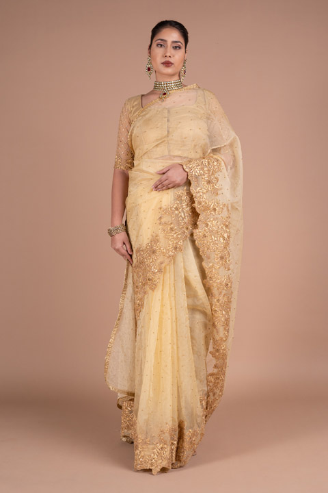 Golden Saree