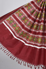 Blue Geometric Pattern Saree_DSC1390