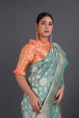 Mint Green Silk SareeIMG_5475
