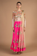 Pink Bead And Acrylic Work LehengaDSC08287