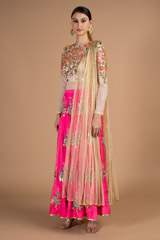 Pink Bead And Acrylic Work LehengaDSC08288