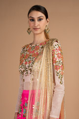 Pink Bead And Acrylic Work LehengaDSC08289