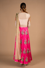 Pink Bead And Acrylic Work LehengaDSC08294