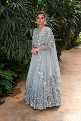 Silver Sequin And Mirror Lehenga_DSC7362-Edit