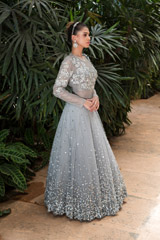 Silver Sequin And Mirror Lehenga_DSC7367-Edit