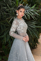 Silver Sequin And Mirror Lehenga_DSC7369-Edit