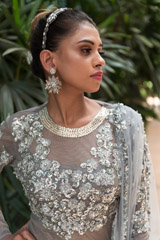 Silver Sequin And Mirror Lehenga_DSC7376-Edit