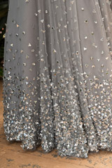 Silver Sequin And Mirror Lehenga_DSC7382-Edit