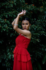 Red Draped Peplum Gown_DSC6604