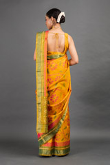 Green And Yellow Ikat Saree_DSC5716-Edit