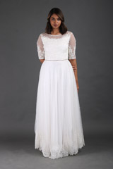 White Puffy Bridal Gown2438_video