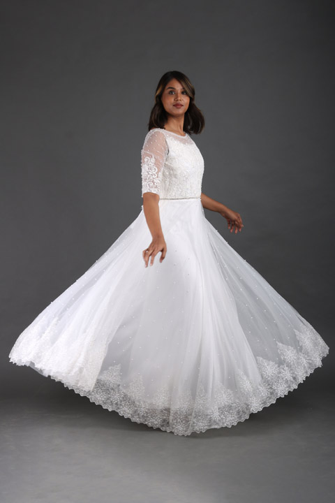 White Puffy Bridal Gown