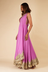 Pink Shimmer Asymmetric Kurta SetDSC00360