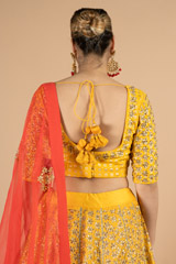 Ochre Matka Silk LehengaDSC08968