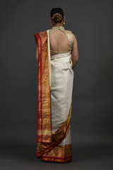 Cream Ikat Saree_DSC1564