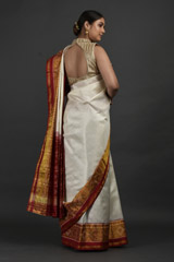 Cream Ikat Saree_DSC1567