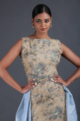 Gold Floral Gown With A TrailIMG_5500