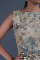 Gold Floral Gown With A TrailIMG_5501