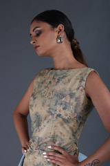 Gold Floral Gown With A TrailIMG_5504