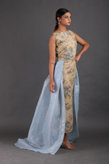 Gold Floral Gown With A TrailIMG_5506