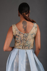 Gold Floral Gown With A TrailIMG_5508