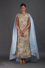 Gold Floral Gown With A TrailIMG_5510