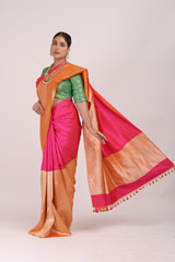 Pink Silk SareeIMG_5594