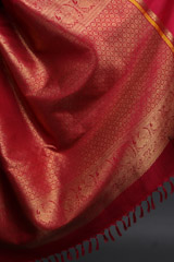 Green Silk Saree With Red BorderIMG_3965